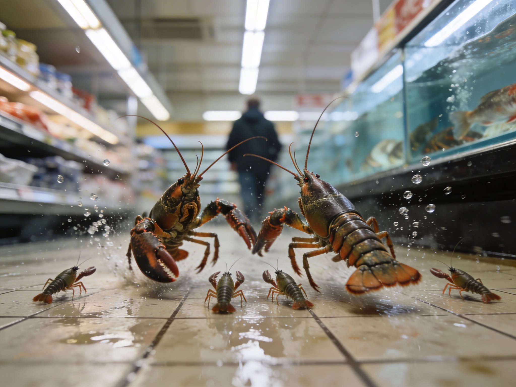 Industrial crustacean fishing harvest